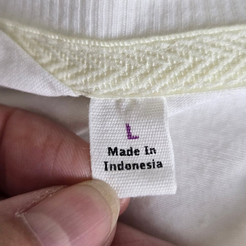 Athleta Size Large White T-Shirt Jersey Knit Dress Ruched Skirt Casual V-Neck - Picture 15 of 16
